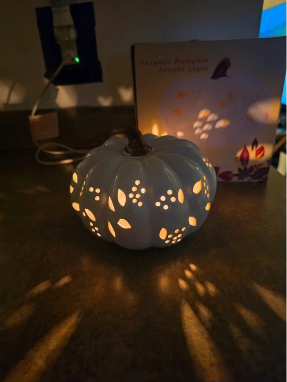 Ceramic Pumpkin Accent Light